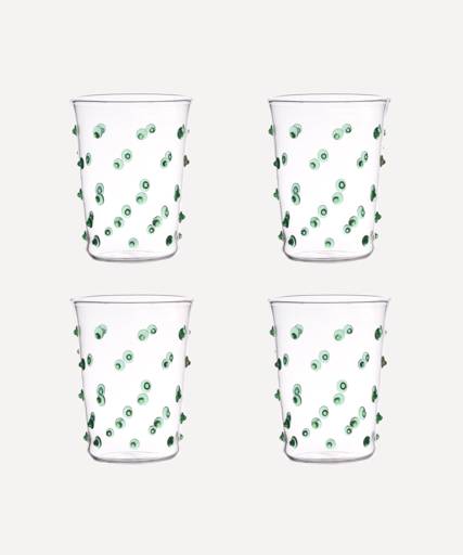 Green Pom Tumbler - Set of Four - Issy Granger