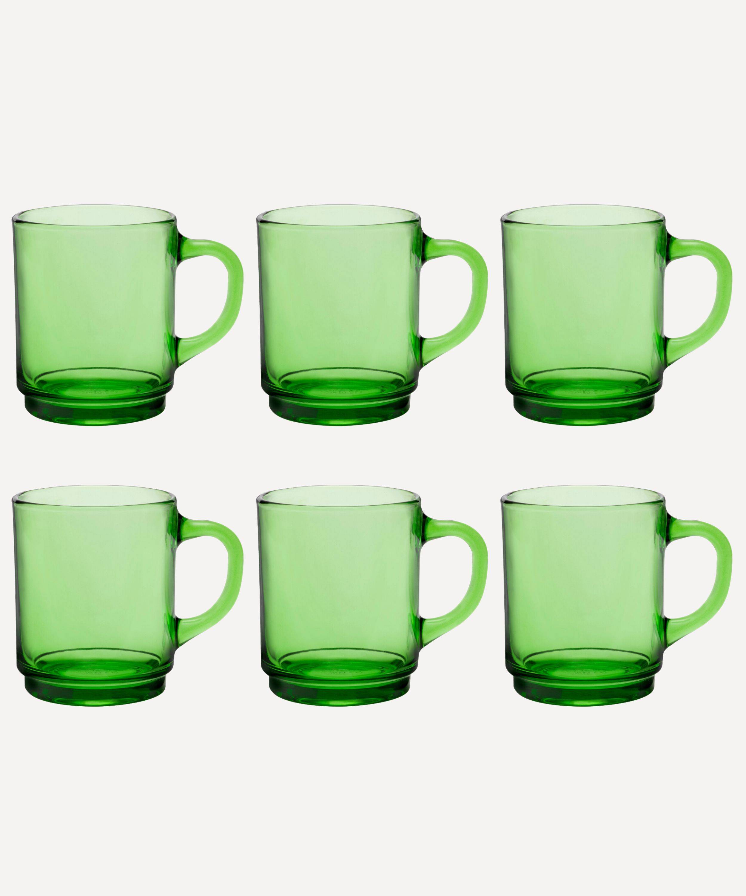 Duralex Versailles Green Mug 26cl - set of 6 - Glassette