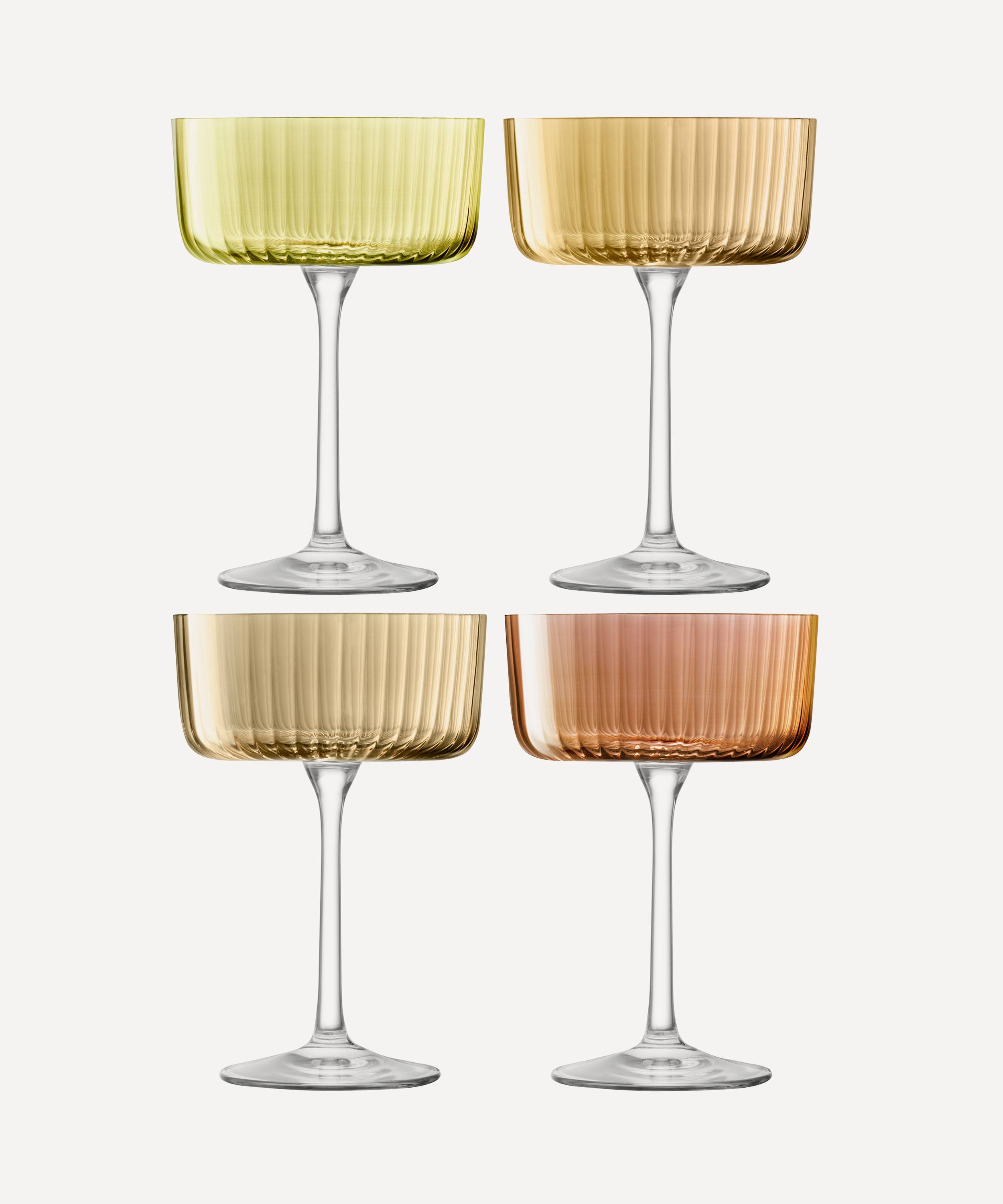 Amber champagne glasses sale