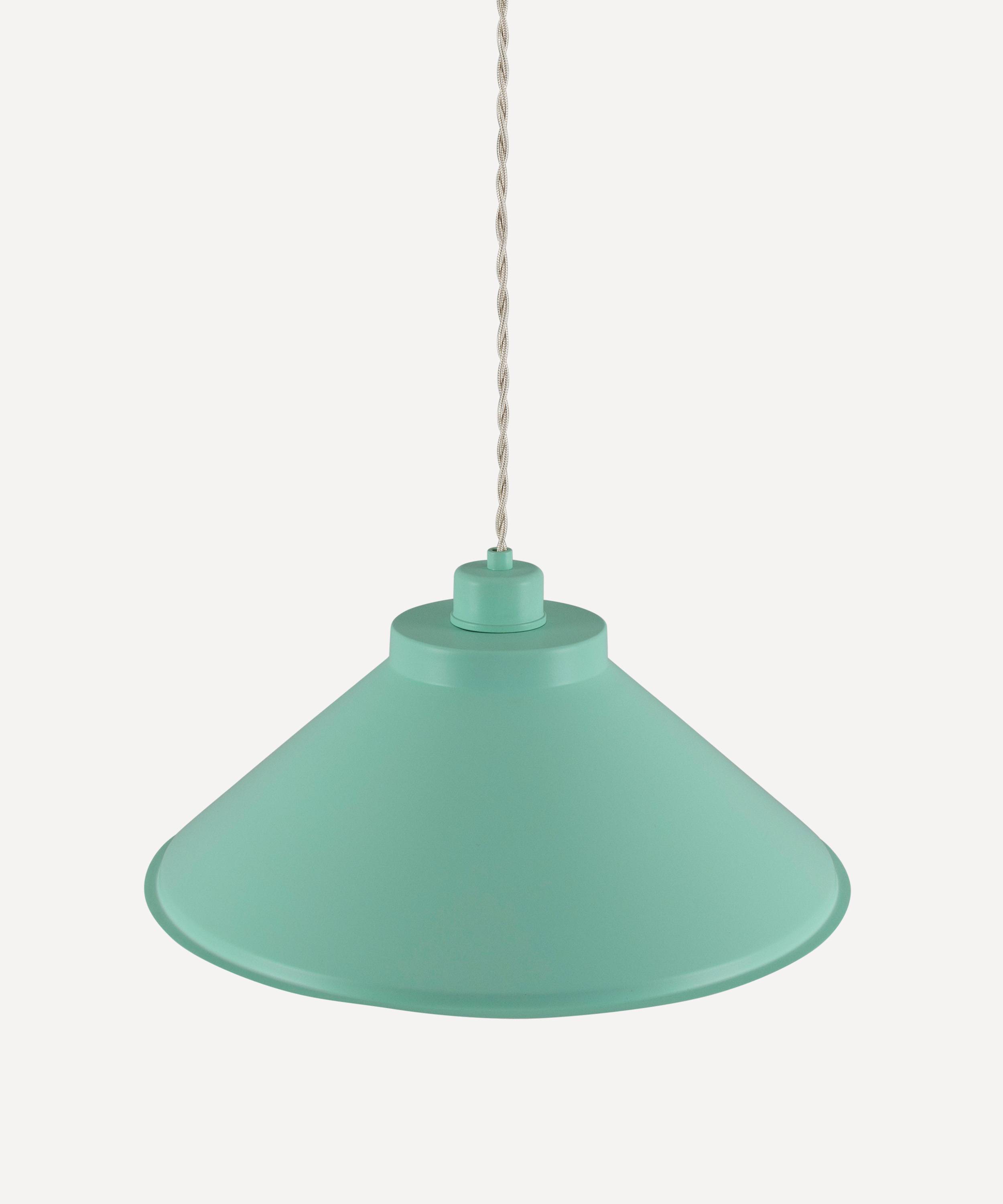 Rio Coloured Brass Pendant Light 38cm Powder Coated Mint Turquoise