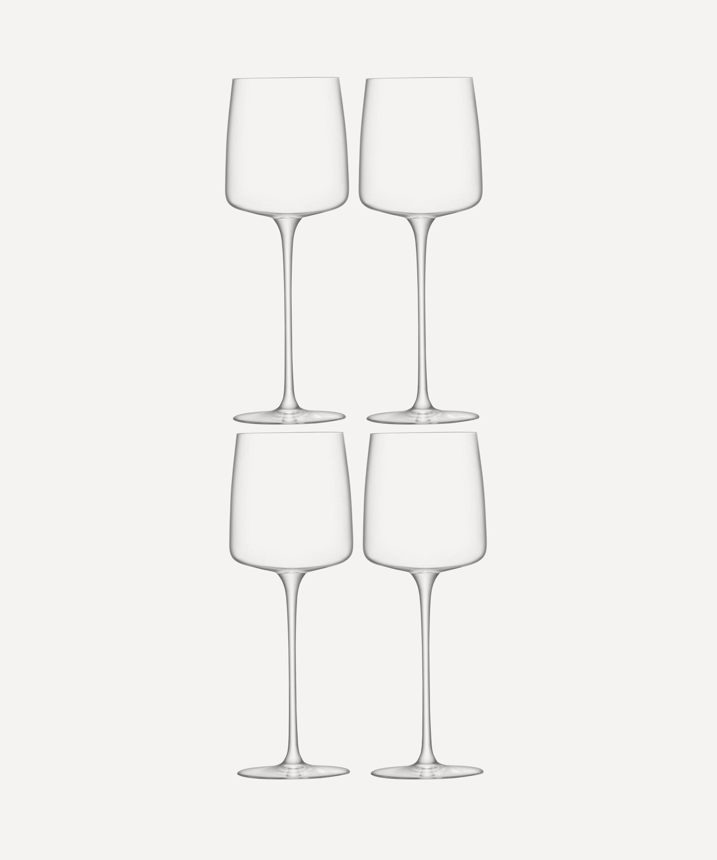 LSA International Otis White Wine Glasses Set of 4