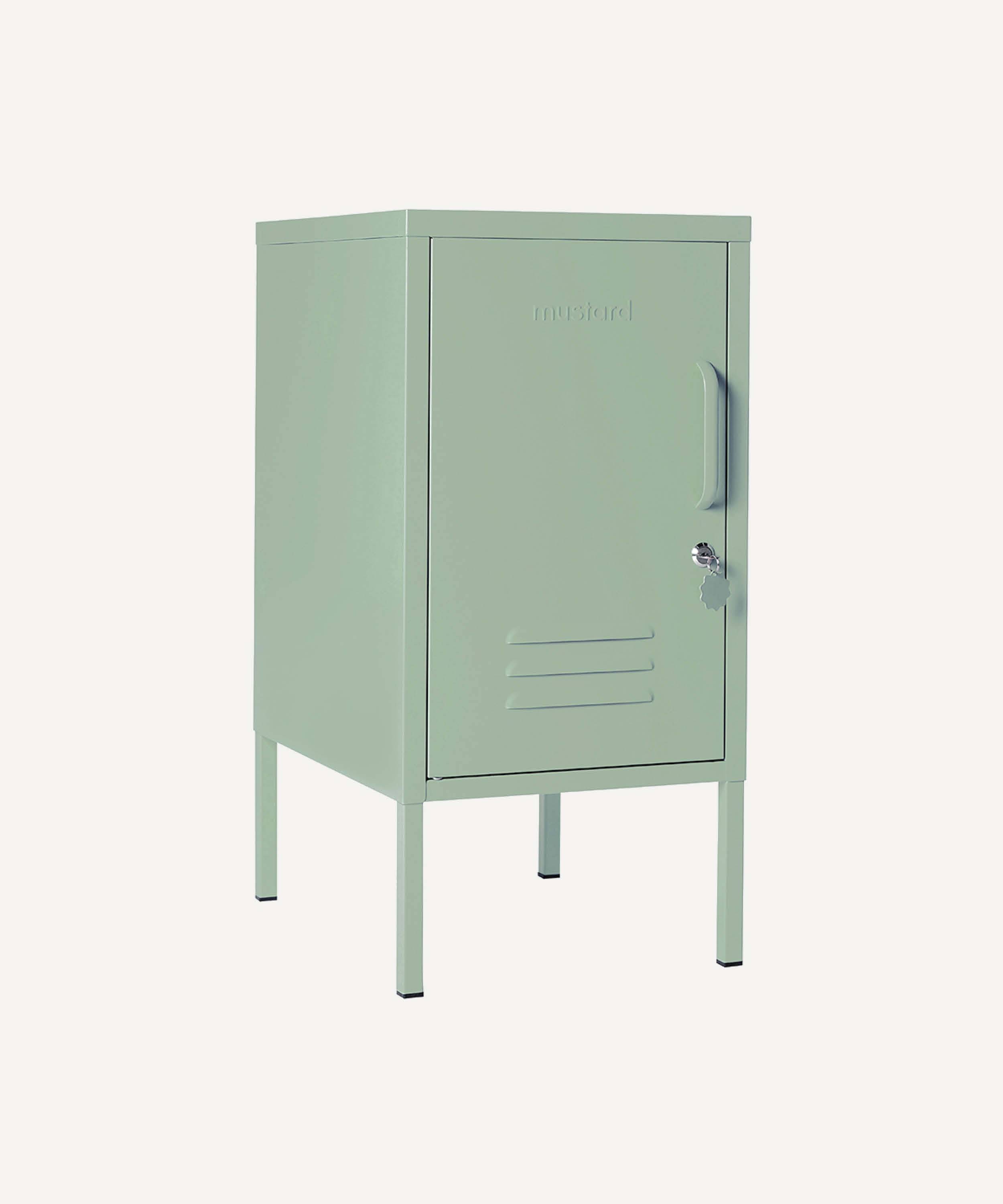 The Shorty Locker in Sage to the Left - Glassette