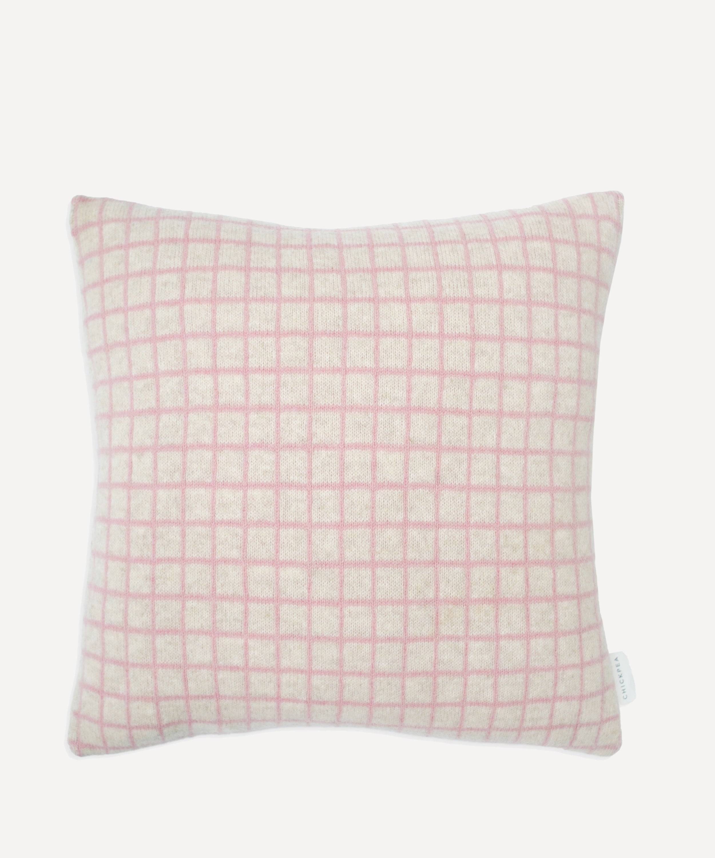 Pink Grid Cushion