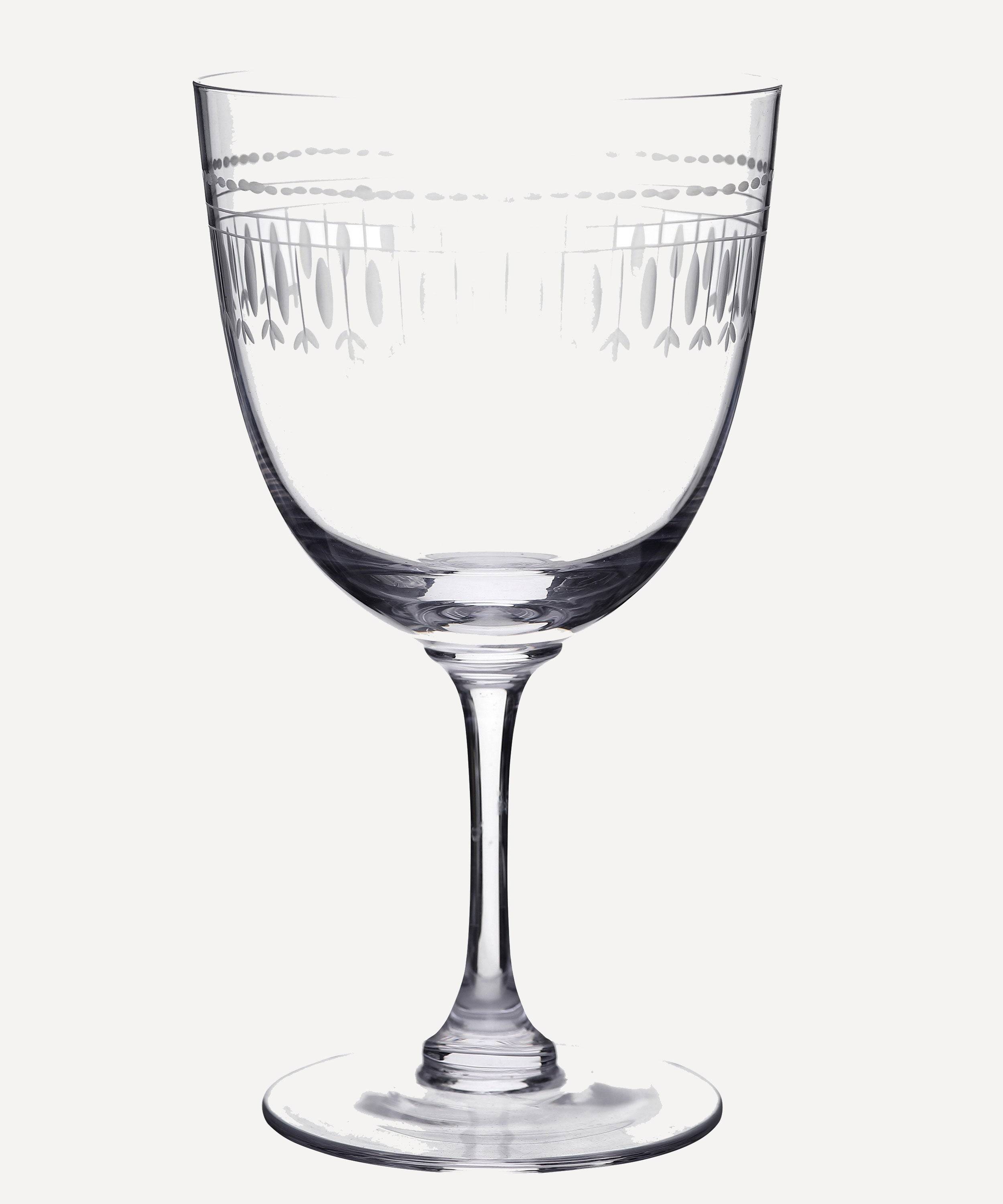 A Set Of Four Rose Crystal Cocktail Glasses With Lens Design, The Vintage  List