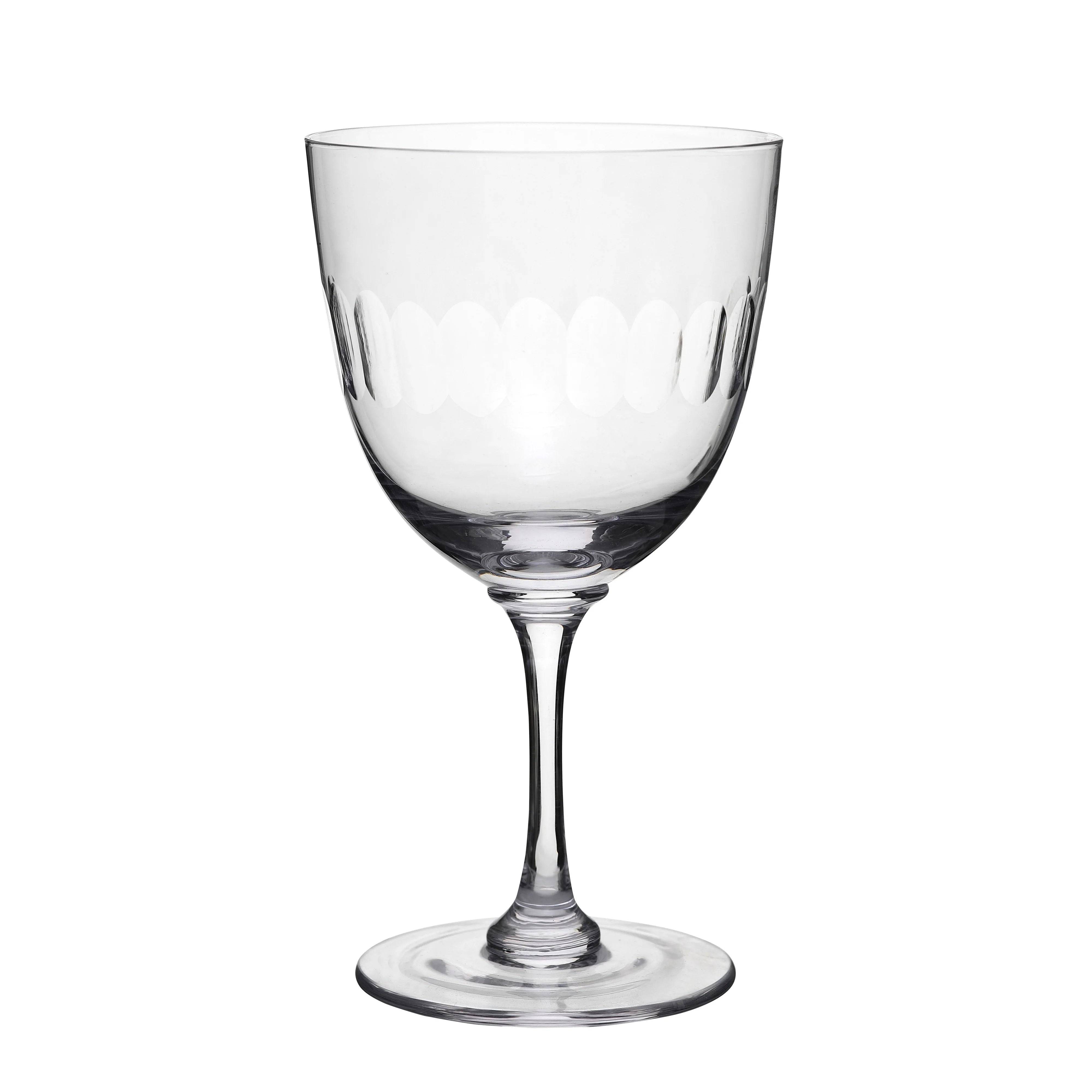 The Vintage List A Set of Four Crystal Highballs with Ovals Design