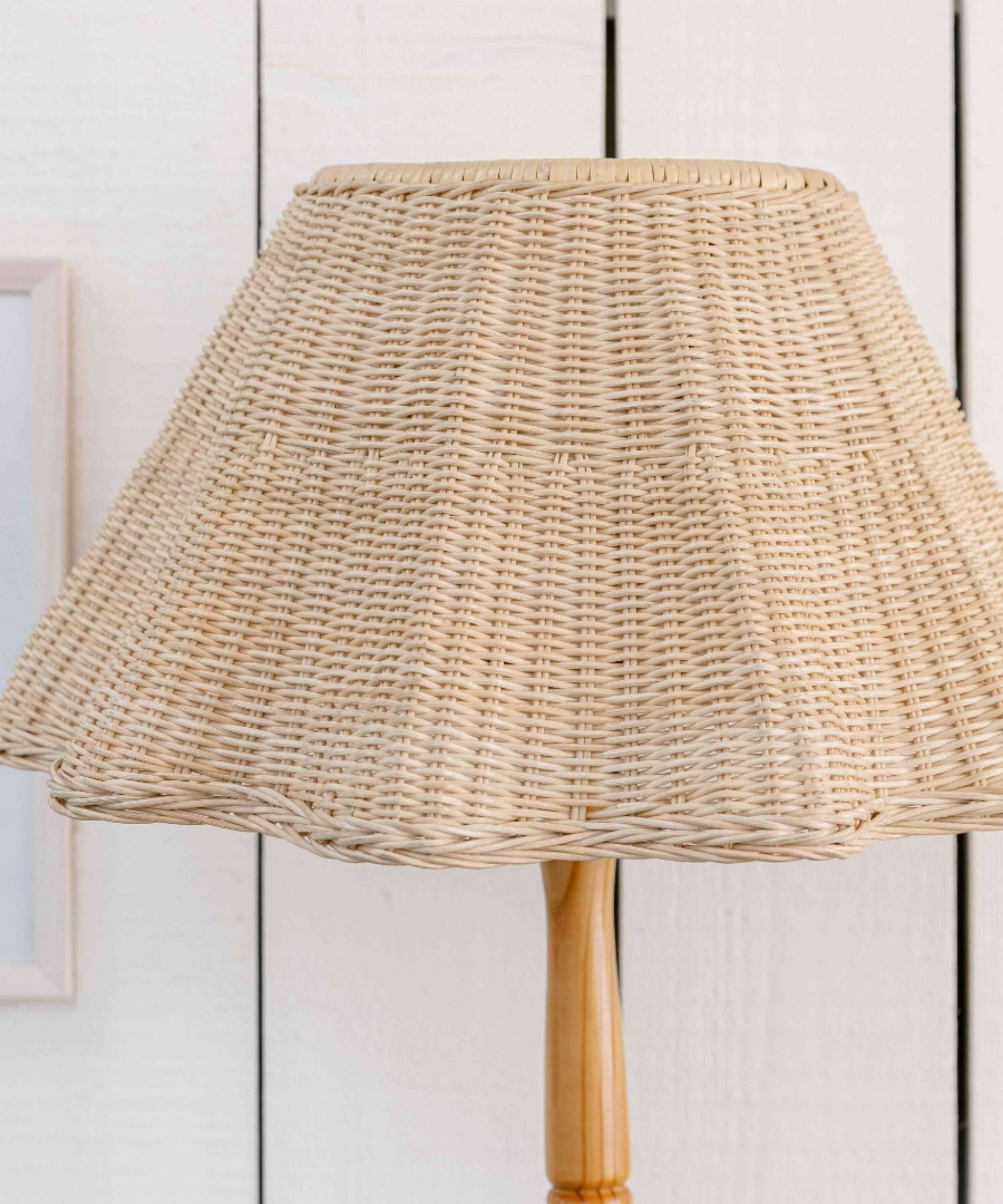 rattan wave pendant shade