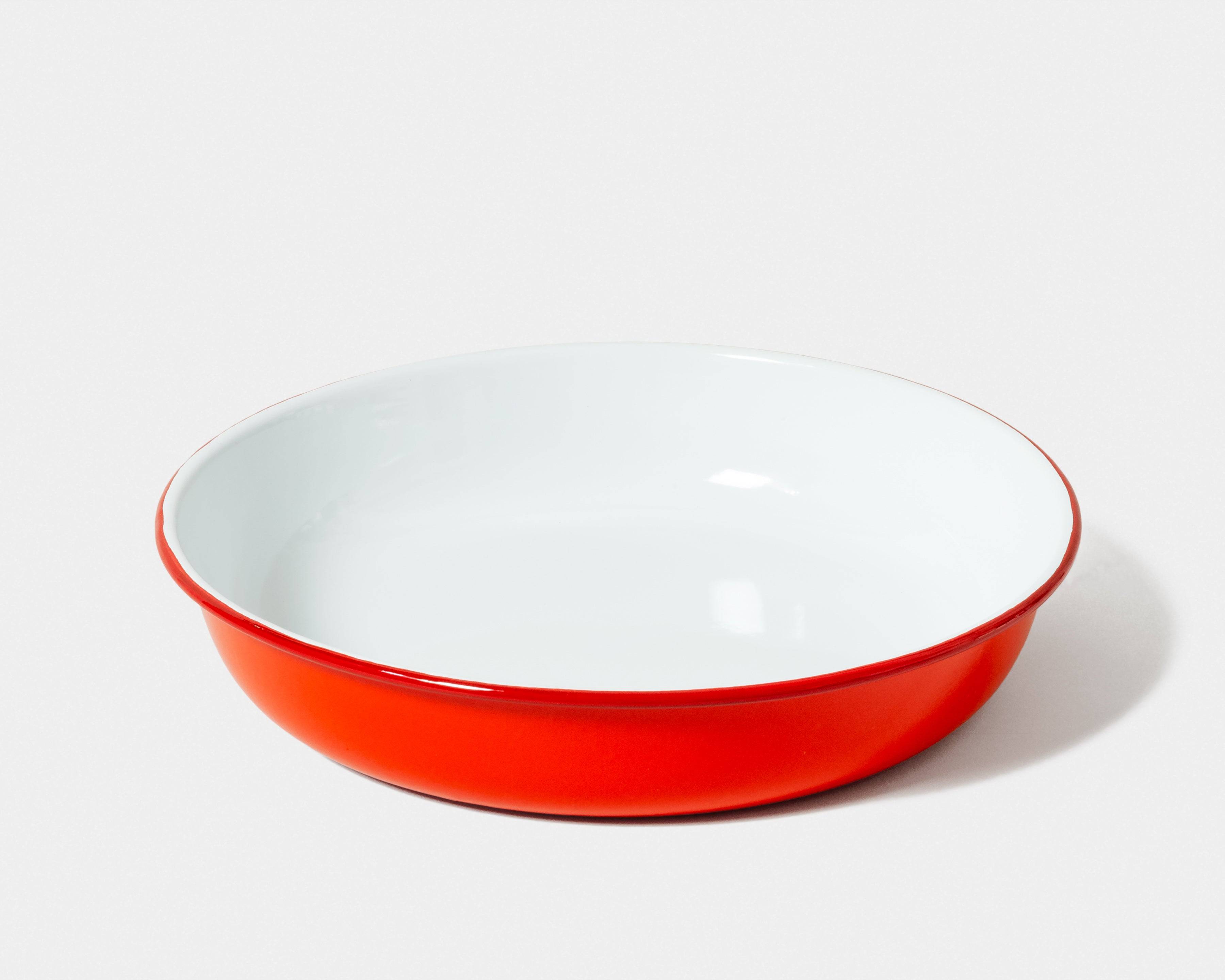 Large Serving Dish (White with Blue rim) - Glassette